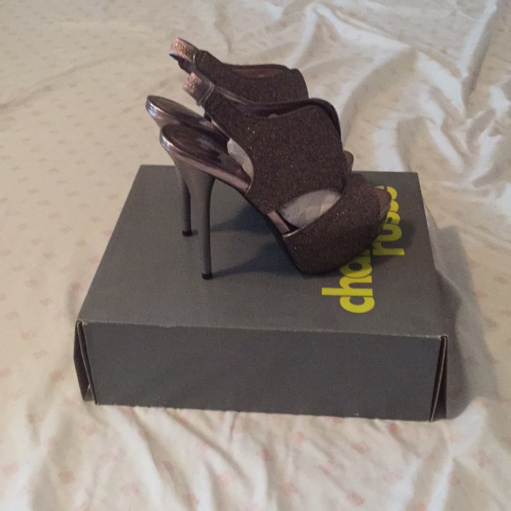 Charlotte Russe glitter platform pumps